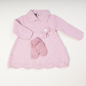 Baby Girl Knit Dress Outfit | Camelia Flower Baby Girl Clothing
